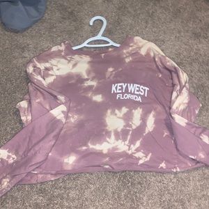 Key west Florida, tie-dye, cropped long sleeve